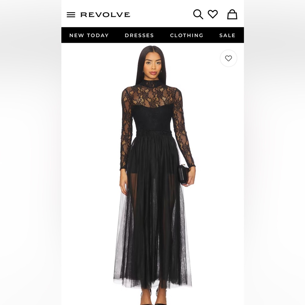 Steve Madden Black Lace Long Sleeve Dress